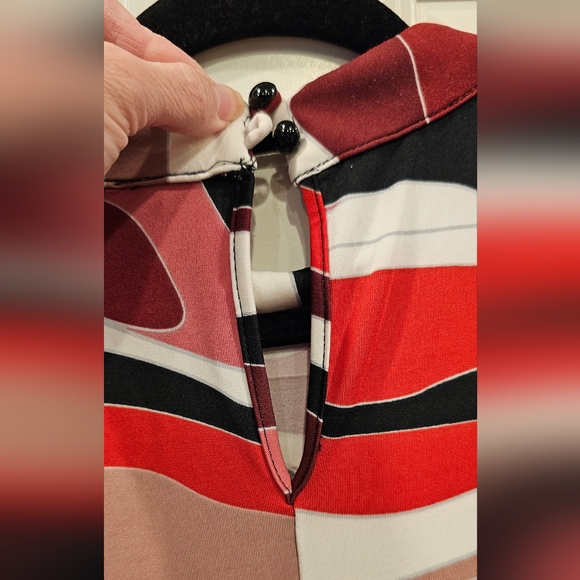 128 - Ashley Stewart Abstract Print Shirt / Dress - Picture 7 of 9